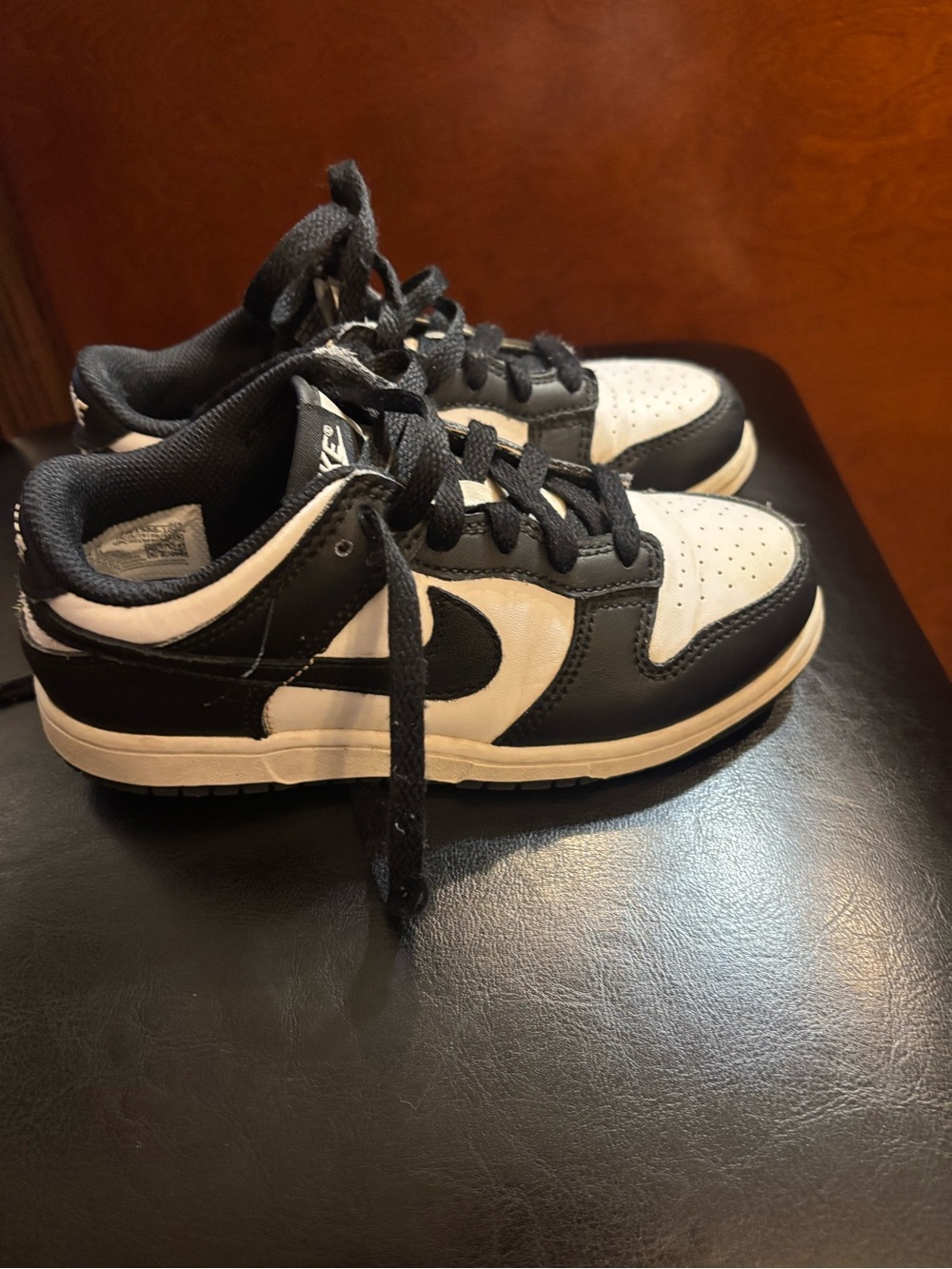 Nike Kids' Black and White Low-Top Dunks